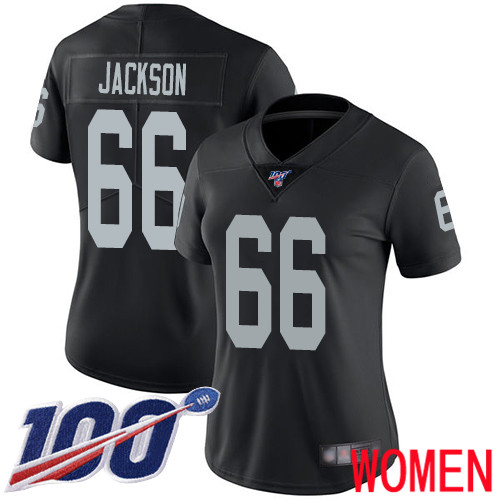 Oakland Raiders Limited Black Women Gabe Jackson Home Jersey NFL Football #66 100th Season Vapor Jersey->youth nfl jersey->Youth Jersey